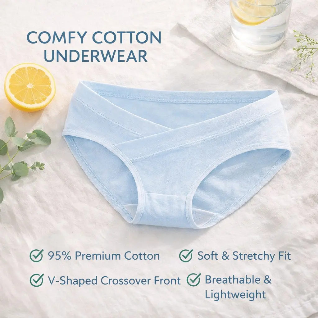 Polini - 1Pcs Celana Dalam Ibu Hamil Maternity Panties Low Waist Celana Dalam Bahan Katun 3905