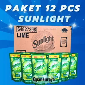 paket 12 pcs sunlight kemasan 92g sabun cuci piring wangi bersih