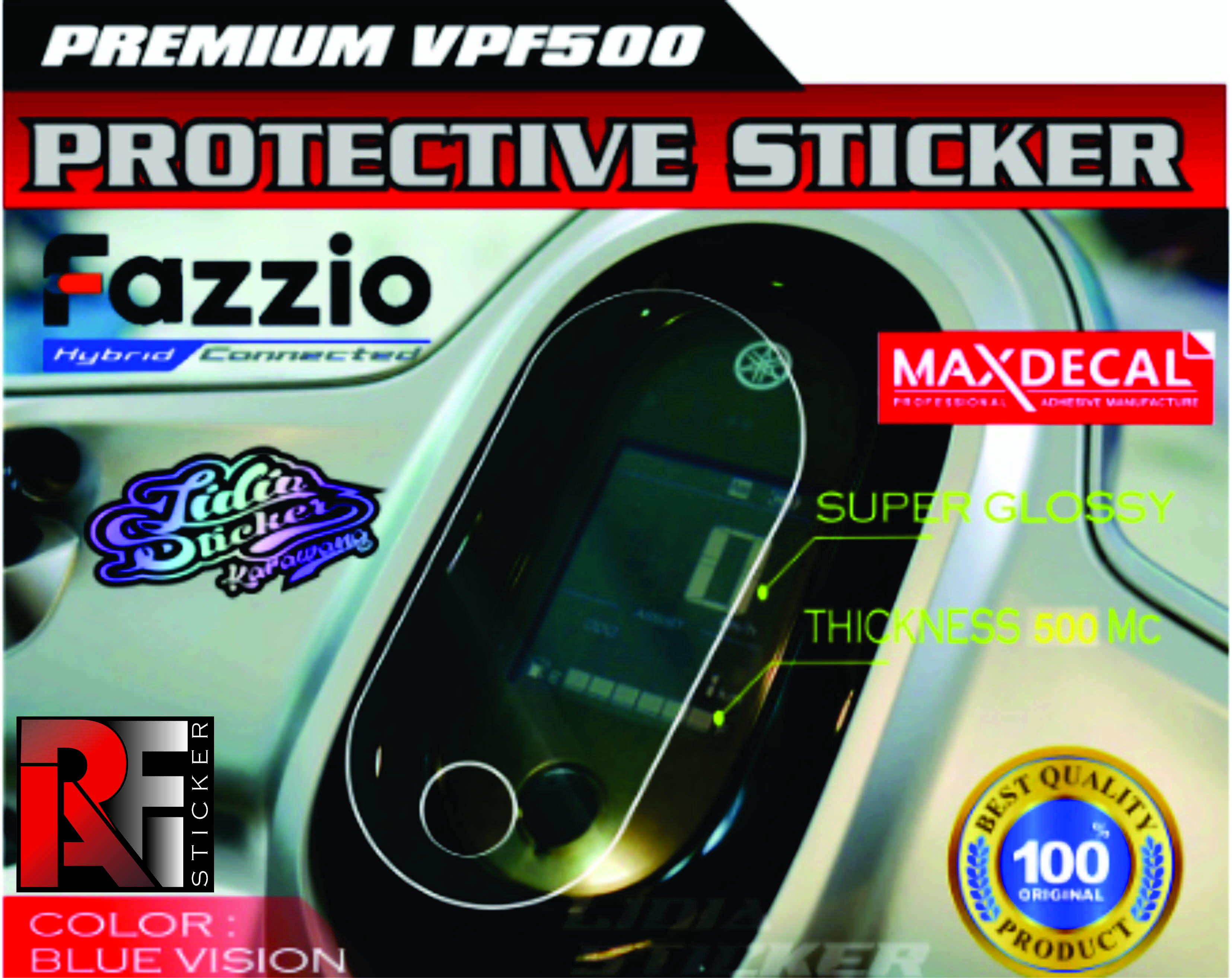 STIKER ANTI GORES SPEEDOMETER YAMAHA FAZZIO PREMIUM VPF Motorcycle