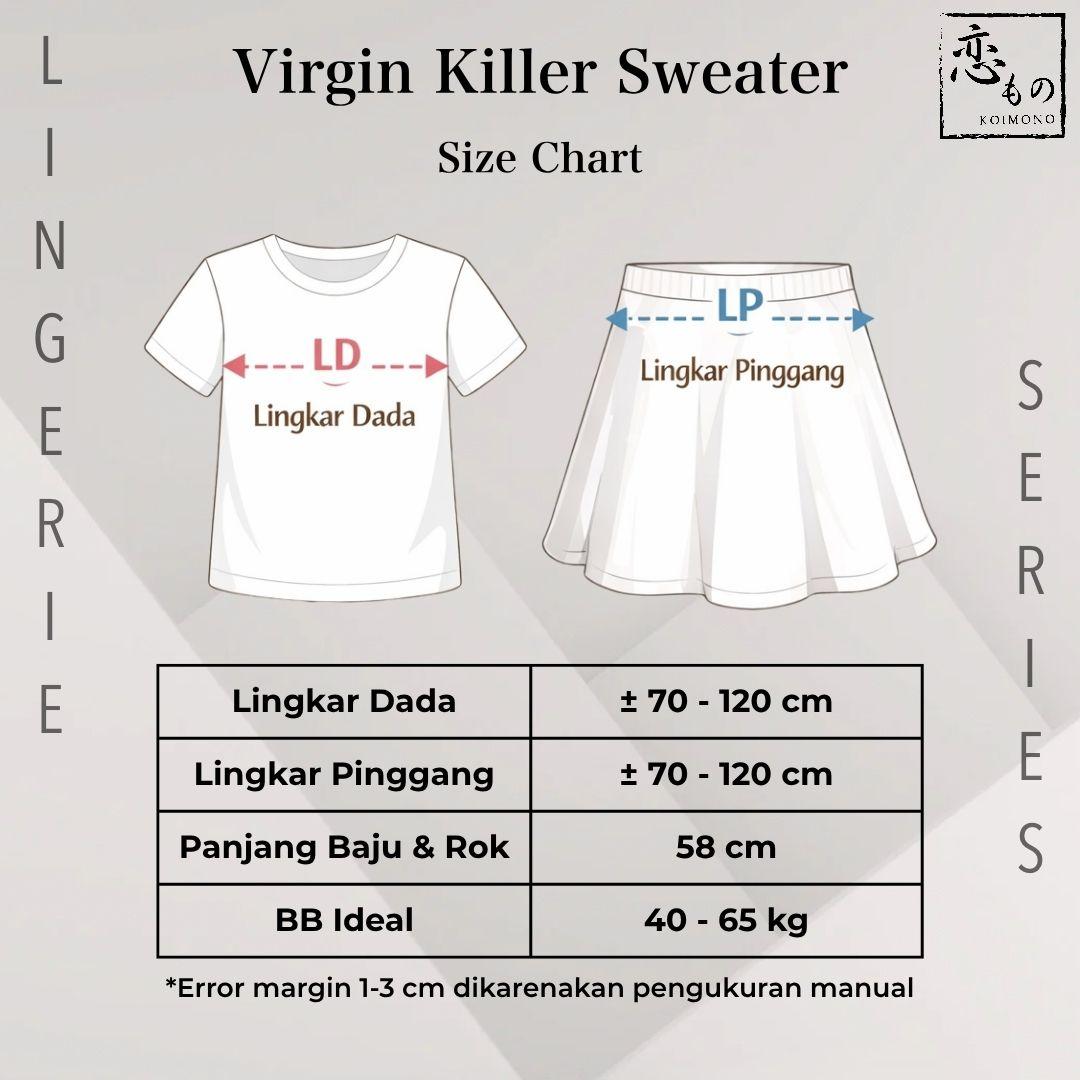 KOIMONO Virgin Killer Sweater - Japanese Style Turtle Neck Open Back Sweater Lingerie / Baju Tidur Wanita Cosplay Roleplay