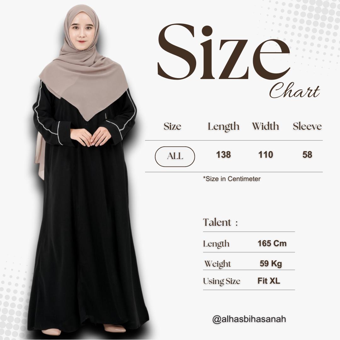 Alhasbi Abaya luna Tarim Aesthetic Mecca Basic Hitam Crinkle List Bisban Tangan Airflow Gamis  Remaja Dewasa Muslim Wanita Umroh Premium Dress Mewah