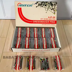 AMANDA Jarum Pentul Mini Stainless Steel Anti Karat isi 50 Pcs x 20 Box