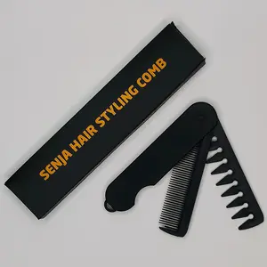 Senja Hair Styling Comb • Sisir Tekstur Lipat Saku Folding Comb 2 in 1 • Gantungan Kunci Sisir