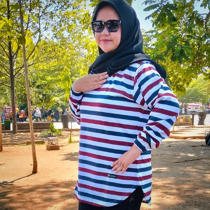 Kaos Atasan Wanita Oval Motif Terbaru Kain Katun Combad Premium Adem 8