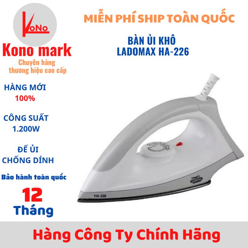 Bàn ủi khô Ladomax Ha-226 1200W bàn là cầm tay chống dính bảo hành 12 tháng toàn quốc Ủi Quần Áo Là Quần Áo