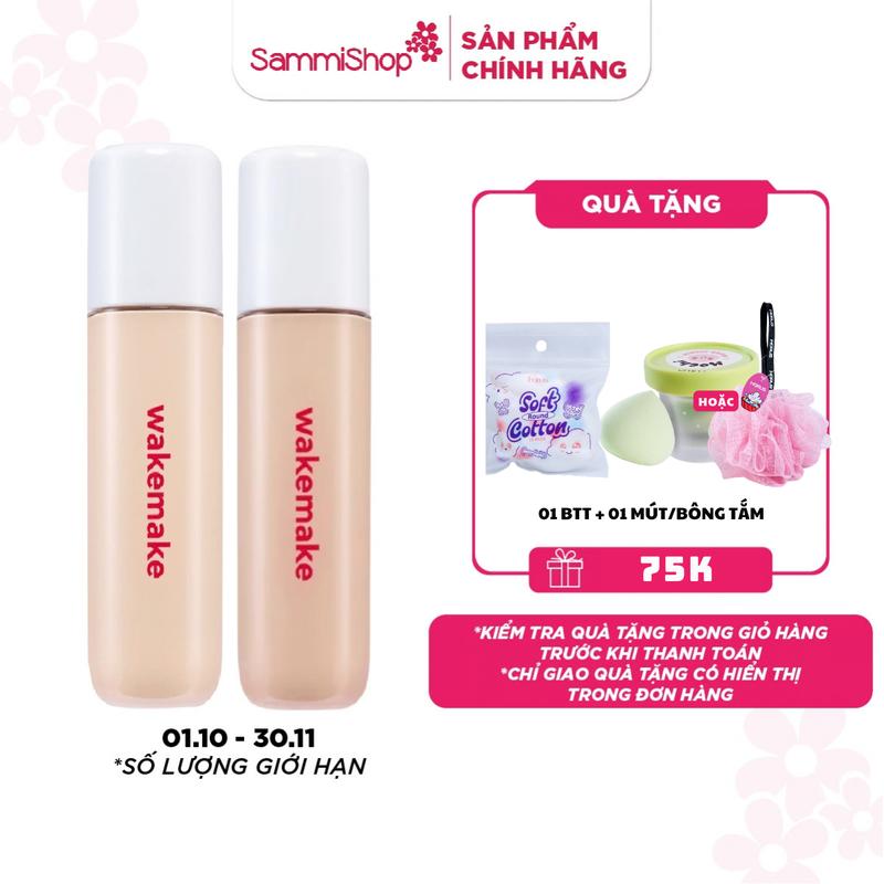 Wakemake Kem nền Spatula Conceal BB 20ml
