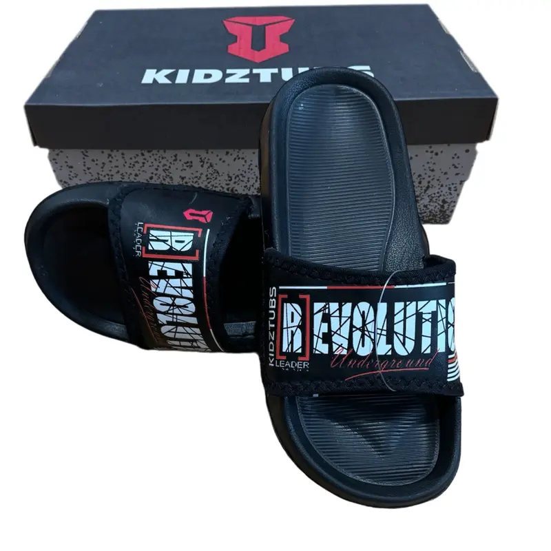 KIDZTUBS Sandal Anak Cowok Sandal Anak Laki-Laki Karet Slipper Slide Selop Slipon Jepit Karakter Warna Hitam 6 10 Tahun KDZ1810012425 Fashion Kaki 4