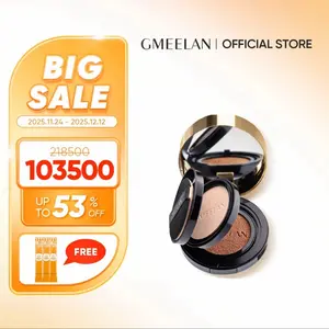 Cushion Gmeelan 2in1 Cushion Bedak Padat Perontok Perawatan Berminyak Wajah