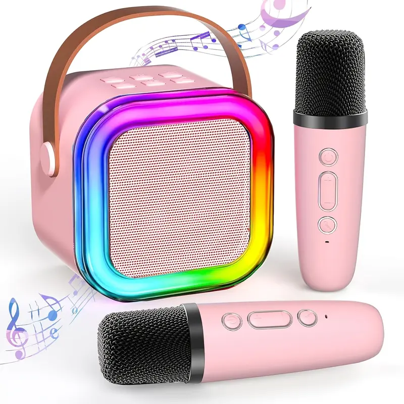 【Local Delivery&COD】 Original mini Karaoke speakerbluetooth Bass K12 Microphone Premium setlengkap bluetooth mic wirelessMikrofon suitable for semua Ponsel mini speaker wireless karaoke toya speaker 0