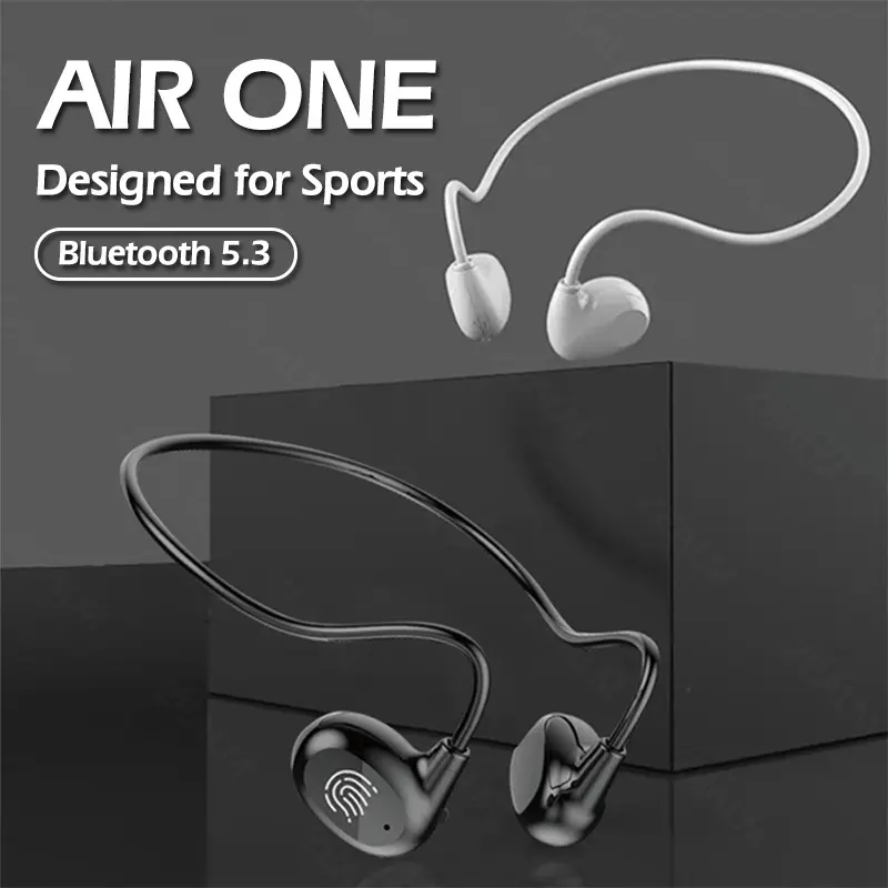 AIRONE Olahraga Tahan Air Wireless Earphone Bluetooth 5.0 with Mic Subwoofer Stereo Dual Ear Hanging Ear Running Wireless Headset Bluetooth Earbuds