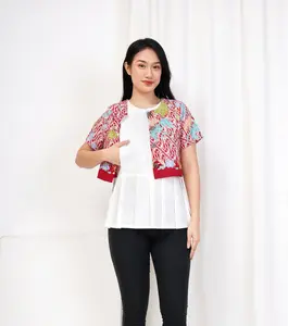 MATERNEL Baju busui Kika top batik modern dengan apron menyusui (2 in 1)