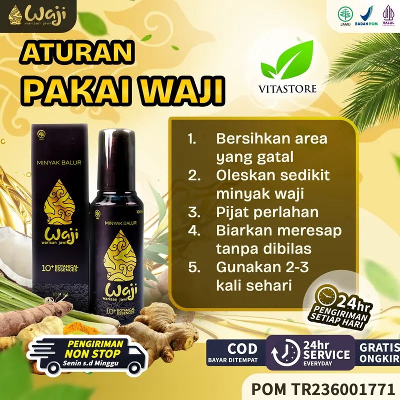 Waji Herbal Oil 100ml 1 Botol 4