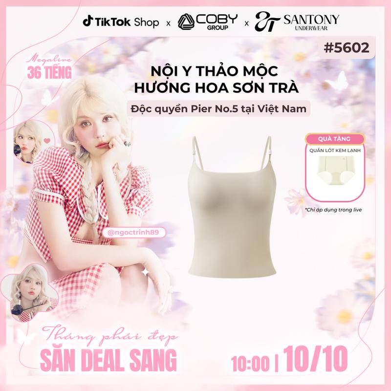 [PIER N°5] Áo Hai Dây Ngọc Trai Hương Hoa Sơn Trà – Công Nghệ HA Mát Lạnh, Đàn Hồi Tốt, Giữ Ẩm Cho Da, Vải Cotton Siêu Mỏng Kháng Khuẩn 10A – 5602