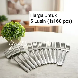 5 Lusin GARPU FULL STAINLESS [ isi 60 Pcs ]