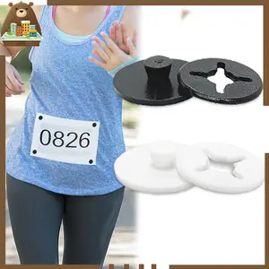 4pcs Race Bib Number Button Pin Bib Lari Kancing Bib Running Marathon Buton Lomba Lari Race Bib Button
