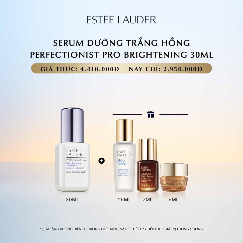 Serum Tinh chất dưỡng trắng hồng và khắc phục sạm nám Estee Lauder Perfectionist Pro Rapid Brightening Treatment with Ferment3 + Vitamin C 30ml