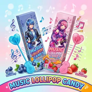 [HALAL] Music Lollipop Candy – Permen Gitar Unik Rasa Blueberry & Strawberry Halal Cocok untuk Party & Goodie Bag