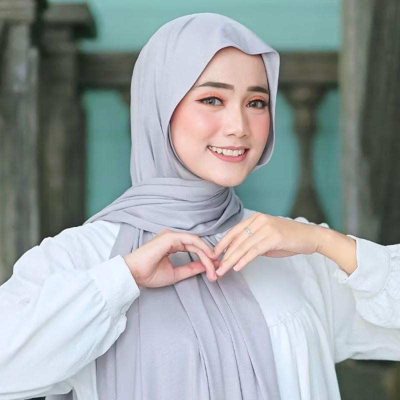 ￼Pashmina Kaos Jersey Premium - Ukuran 180cmX60cm - Bahan Jersey premium 4