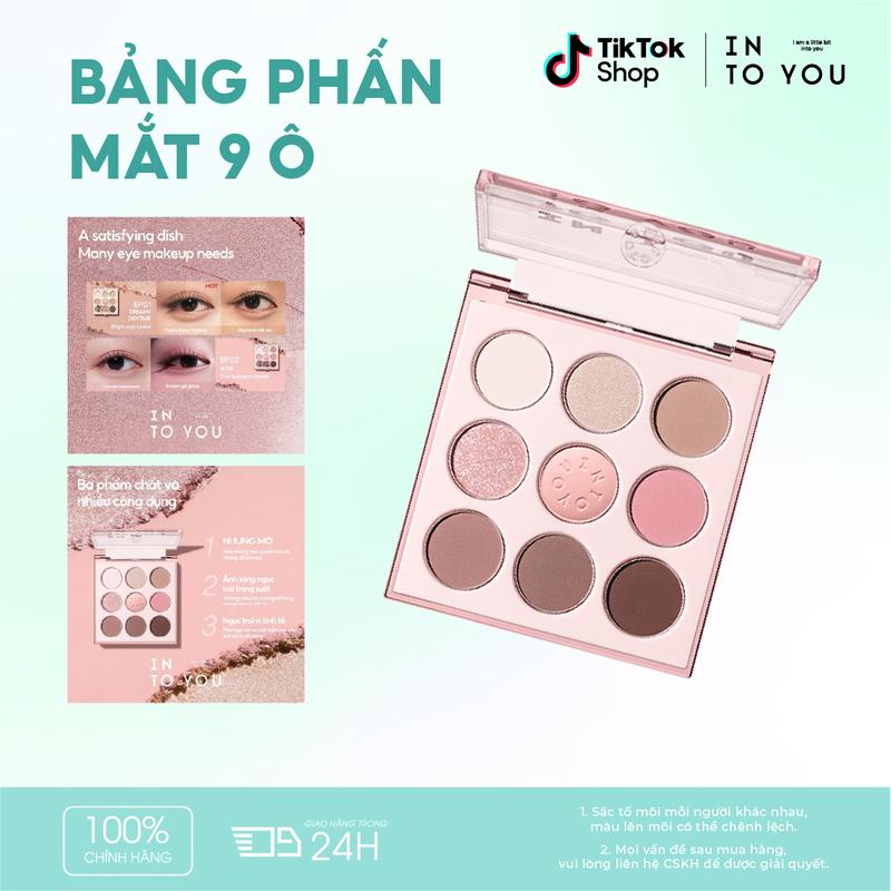  INTO YOU Bảng Phấn Mắt 9 Màu EP01 Đa Dạng Tông Màu Phù Hợp Mọi Loại Da Cho Người Mới Bắt Đầu Và Trang Điểm Chuyên Nghiệp 