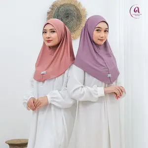 ALMA ARRA - Hijab Bergo Instan Arra Nonped Jersey Sporty // Kerudung Bergo Arra Sporty Jilbab Oval Muslim