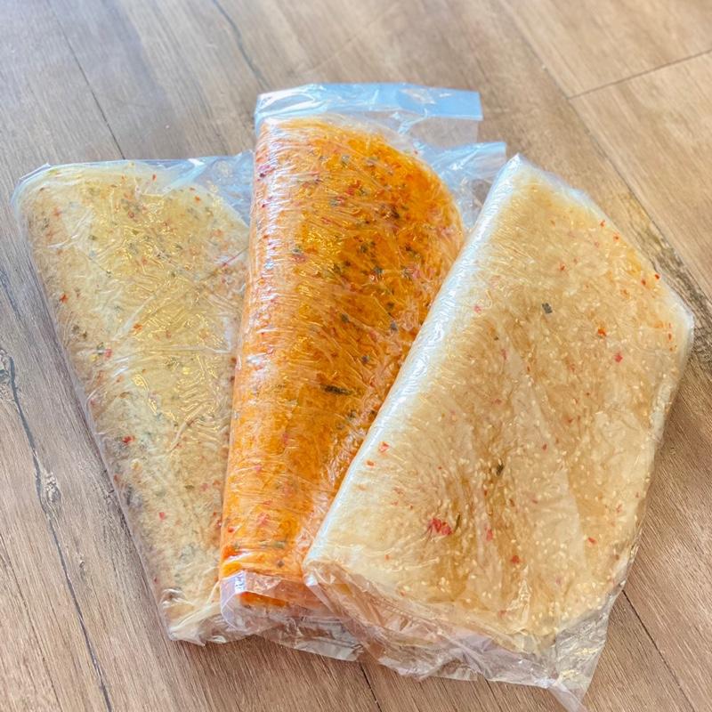 Combo 3 bịch bánh tráng phơi sương : muối ớt + ớt tôm + me muối ớt 1500g