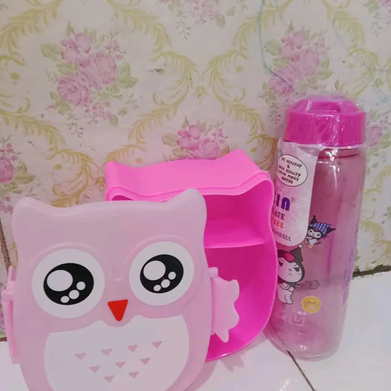 TEMPAT MAKAN PLUS BOTOL MINUM  500ML 3