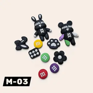 Set Jibbits Coolso Hitam Charm Aksesoris Sandal Baim - M-03