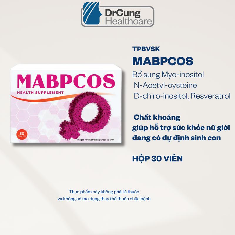 TPBVSK Mabpcos hộp 30 viên hỗ trợ bổ sung vitamin inositol dành cho nữ đang chuẩn bị thả bầu