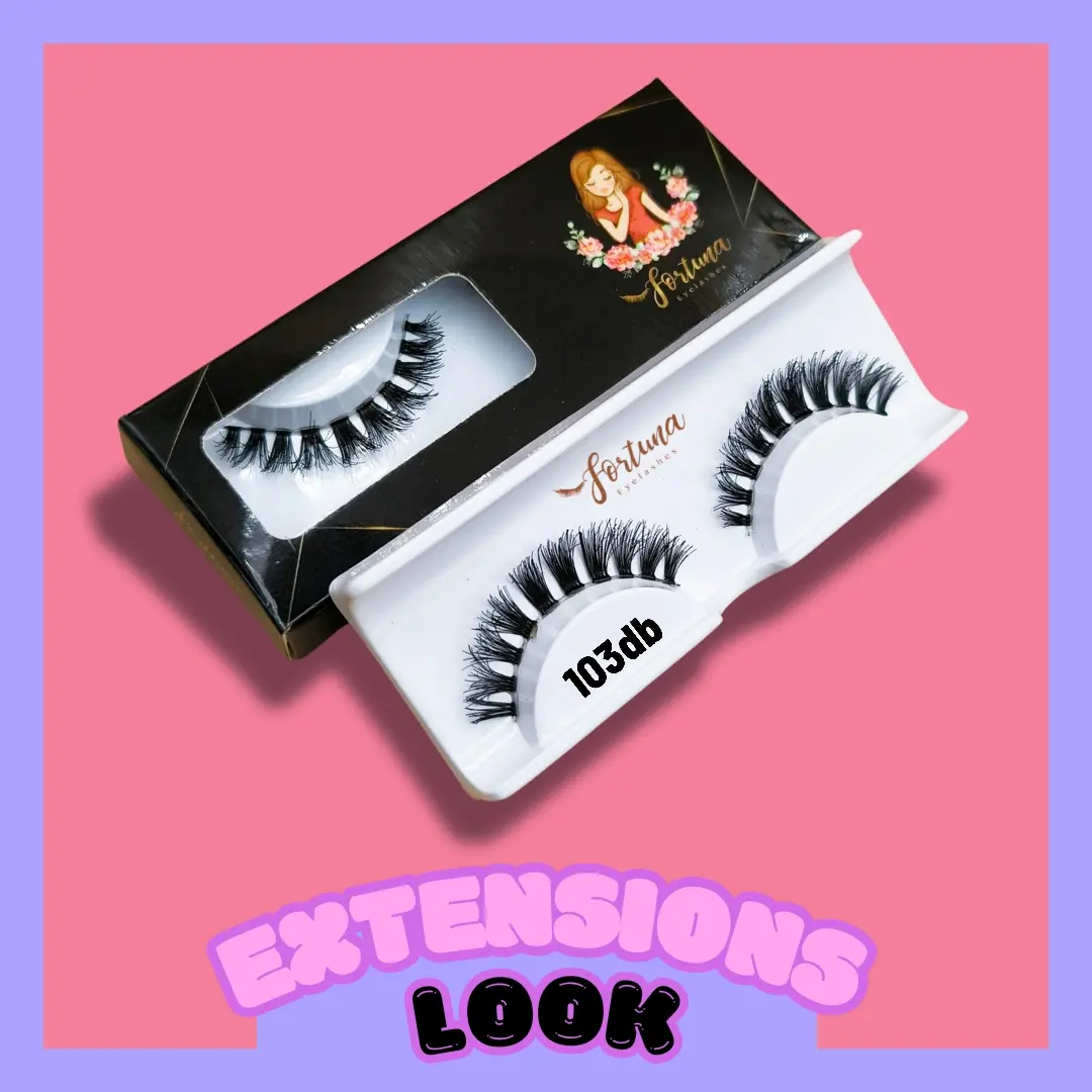 Bulu mata palsu 3d Natural Look Extension ukuran 10mm kode 103db