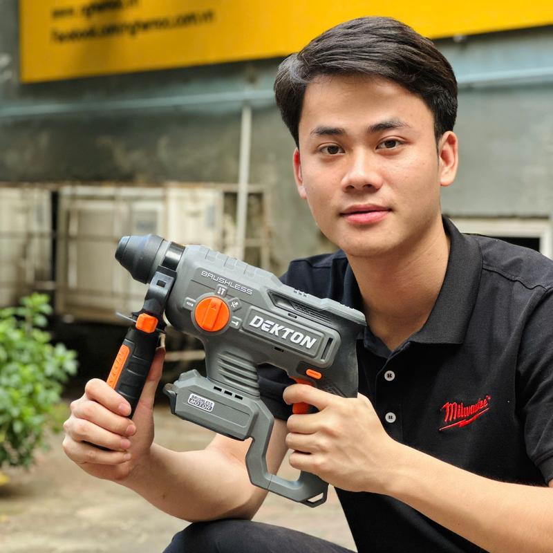 Máy khoan bê tông pin dekton M21-RH2603CP Gen 2 mẫu mới chân pin phổ thông,3 chức năng,khoan dùng pin