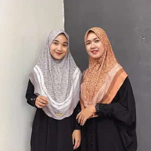 Hijab Motif Instan Bergo Non Ped Jilbab Instan Daily Motif Printing | Hijab Instan Bergo Non Pet Kerudung Muslim Wanita Syari Panjang Casual Harian