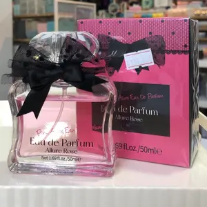 Miniso Edp Allure Rose Parfum Eau de Parfum 50ml - Aroma Mewah dengan Bow Hitam