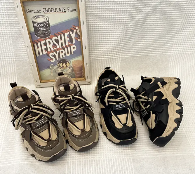 Hàng mới về! Giày Đế Dày, Phong Cách Hàn Quốc, Dành Cho Nữ, Thêm Một Cỡ Sneaker Shoes Women Nhung