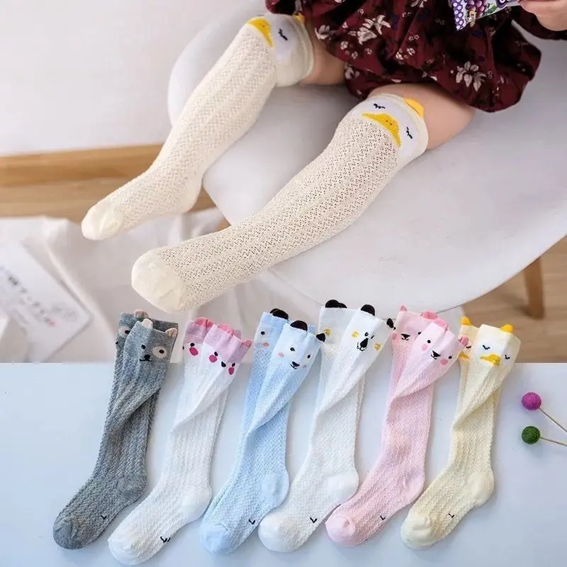 DBK KS35 Kaos Kaki Anak Bayi Panjang Selutut Kaos Kaki Anak Motif Karakter Animal Bahan Jaring Baby Sock Kids Socks Y1658