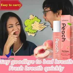 Mouth Spray Untuk Bau Mulut18ML  Fresh Cool Peach Mouth Spray Bpom Parfum Mulut Pengharum Mulut & Penyegar Mulut,Penghilang Bau Mulut Dan Nafas Penyegar Nafas Dan Bau Mulut Semprot Mulut Agar Tidak Bau Portabel