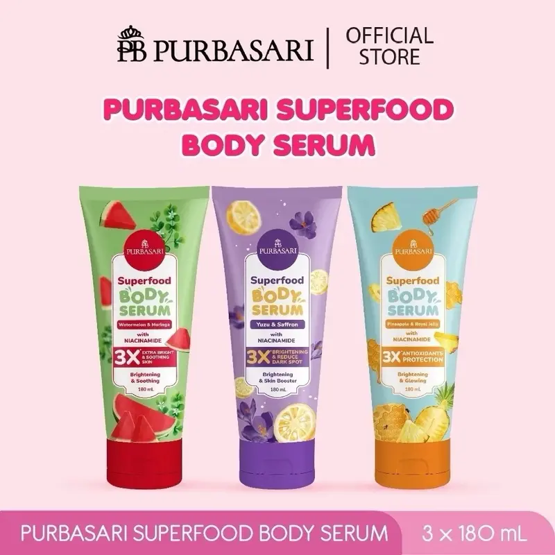(GROMES.id)Purbasari Superfood Body Serum 180ml 0