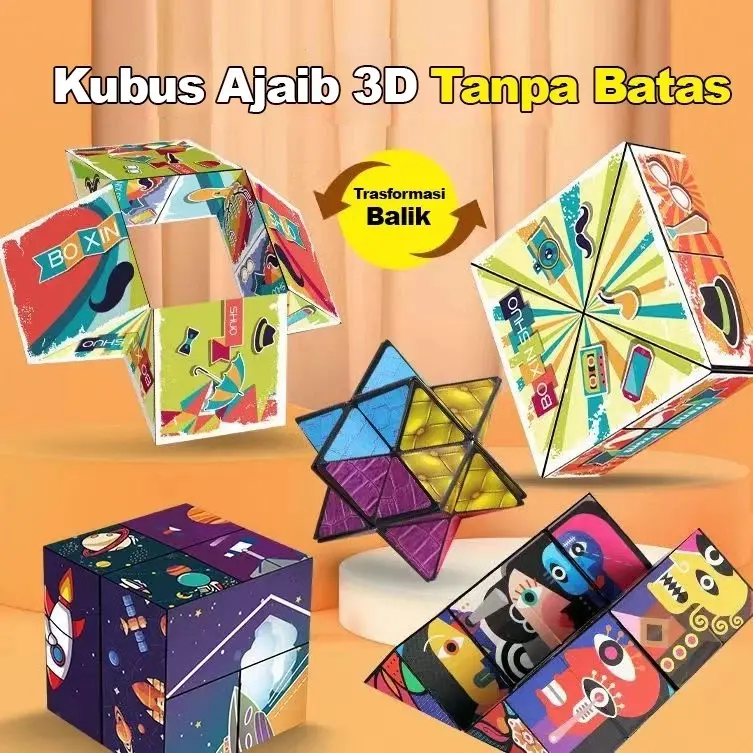 Rubik 3D Magic Cube Mainan Edukasi Anak Anak Mengasah Otak Dan Kreativitas Anak Hadiah Kubus Puzzle Games Toys