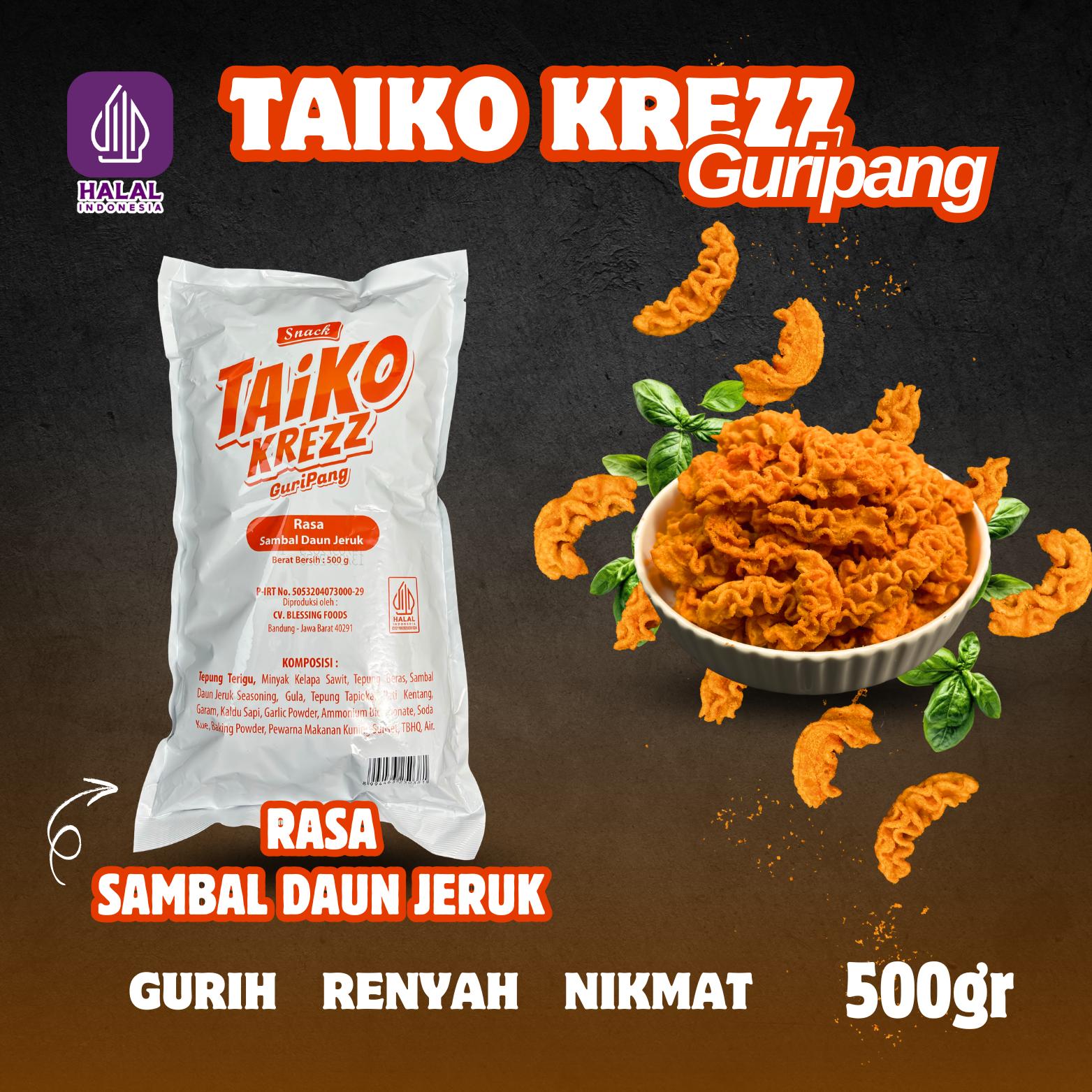 [COD] TAIKO KREZZ 1KG 500g Camilan Ekstrudat Puffed Snack Viral Rasa Baru Gurih Renyah Premium Makanan Ringan Kiloan Murah Snack Jadul Kontemporer Teman Nonton Nagih Crispy Halal Keripik Enak Lezat