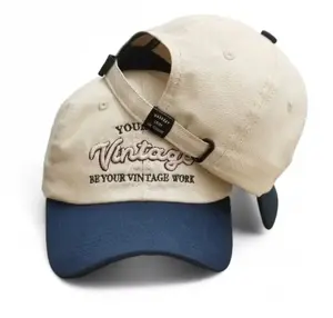 Topi Distro Polocap Pria wanita Vintage Navy Fine Cotton