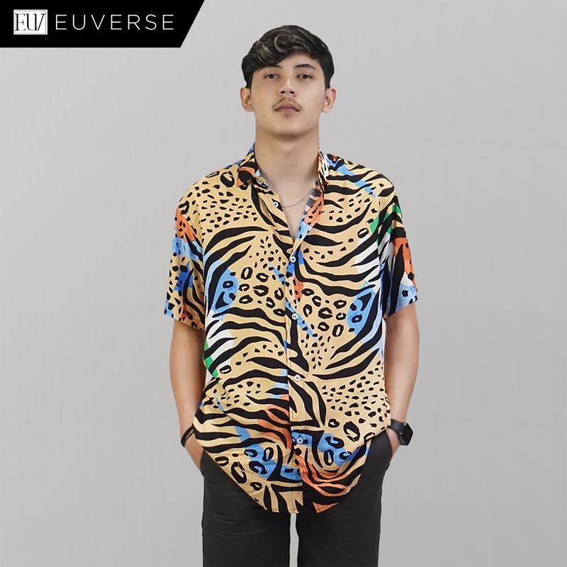 EUVERSE Kemeja Motif Viscose | Kemeja Pria 0