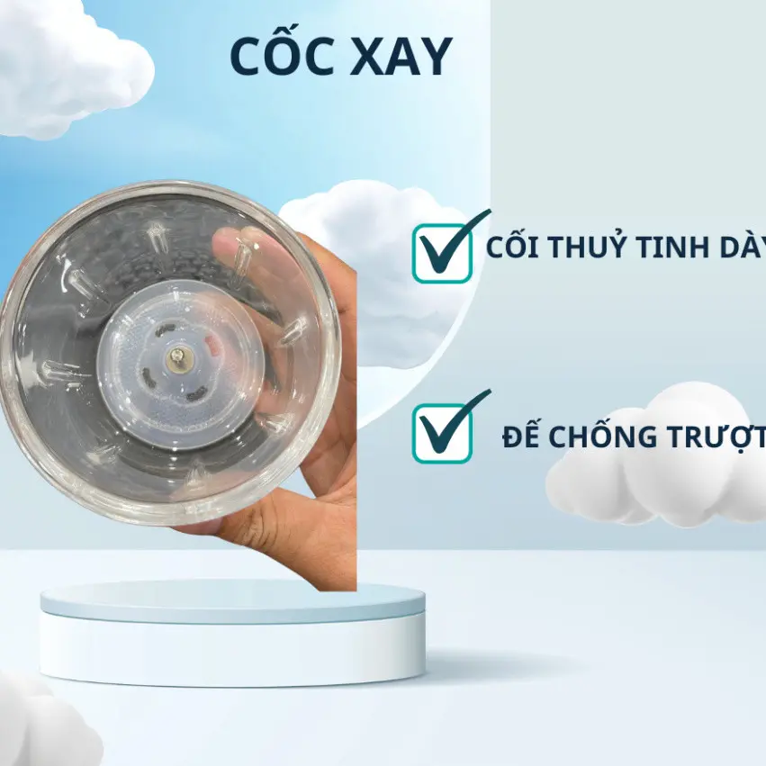 Cối Thủy Tinh & Lưỡi Dao cho Máy Xay Ăn Dặm XuTaoTao