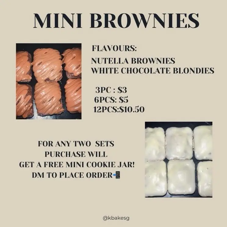 MINI BROWNIES (SELECT OWN FLAVS/MIX)