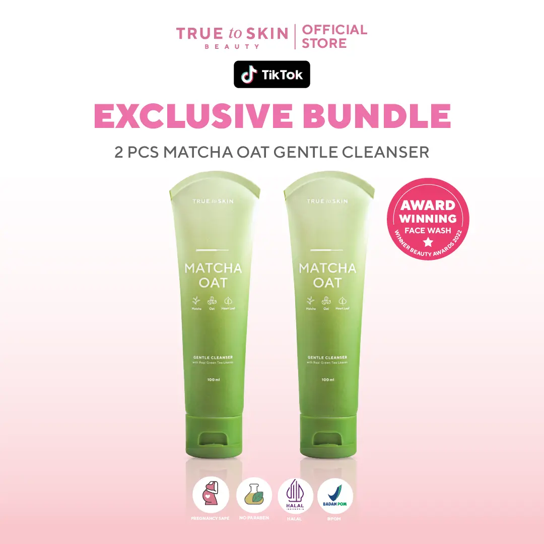 True to skin- [BUNDLE 2 pcs] Matcha Oat Gentle Cleanser 100ml