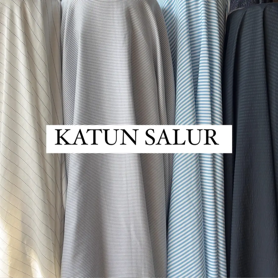 Kain Katun Motif Salur TERMURAH - Harga Per 0,50 cm (Setengah Meter) - Lebar Kain 1,5 M - Tahan Lama, Kemeja, Rok Celana. Baju