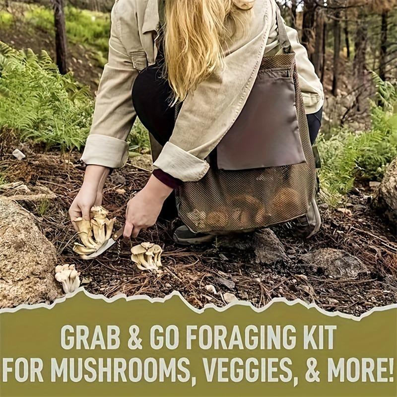 Product Introduction of 1PC Outdoor Orchard Picking Mushroom Bag Fruit Picking Bag Foldable Large Capacity Mesh Bag Field Satchel 22