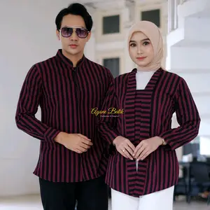 Kemeja lurik eksklusif warna merah couple lurik tradisional terbaru kebaya lurik cewek terbaru baju lurik surjan baju lurik adat Jawa eksklusif pria  baju kebaya lurik wanita eksklusif