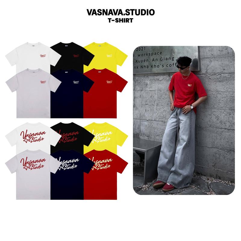 Áo Thun tết Oversize 250gsm thêu xù Vasnava Ruffled - Cotton Nam Nữ Unisex Tay Lỡ Oversize Cổ Tròn Top Women - Menswear