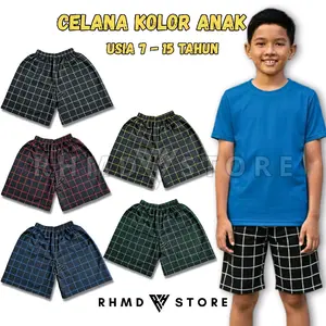 ISI 5 PCS Celana Pendek Kolor Anak laki laki Harian Santai Usia 8-15 Tahun Unisex Celana Kolor Murah Bahan Lotto Fashion Fashion pdl