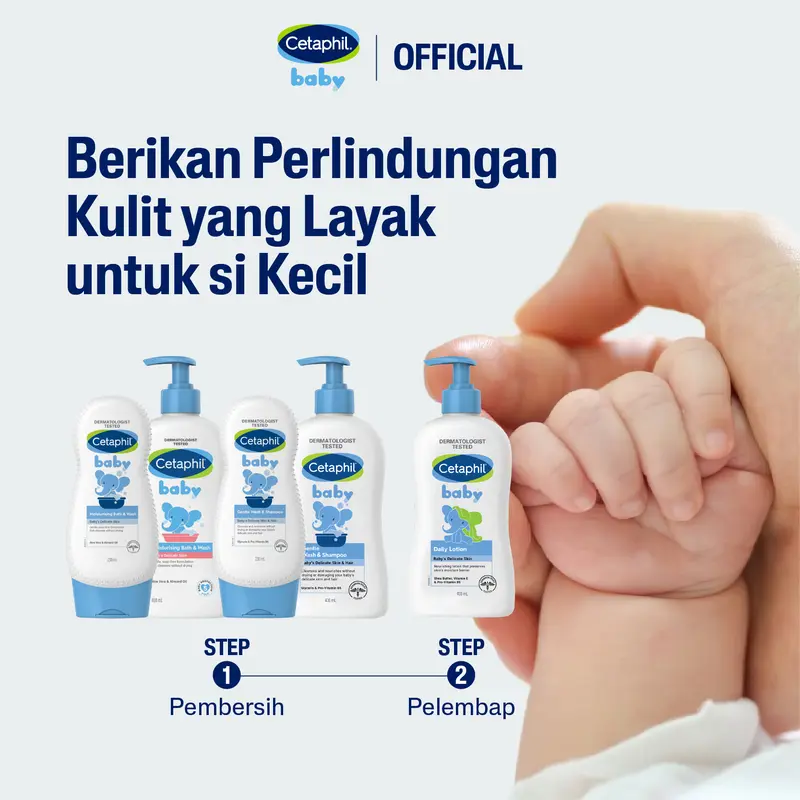 Cetaphil Baby Gentle Wash & Shampoo 230ml dengan Glycerin dan Panthenol Sabun Mandi dan Shampo untuk Perawatan Kulit Bayi 5