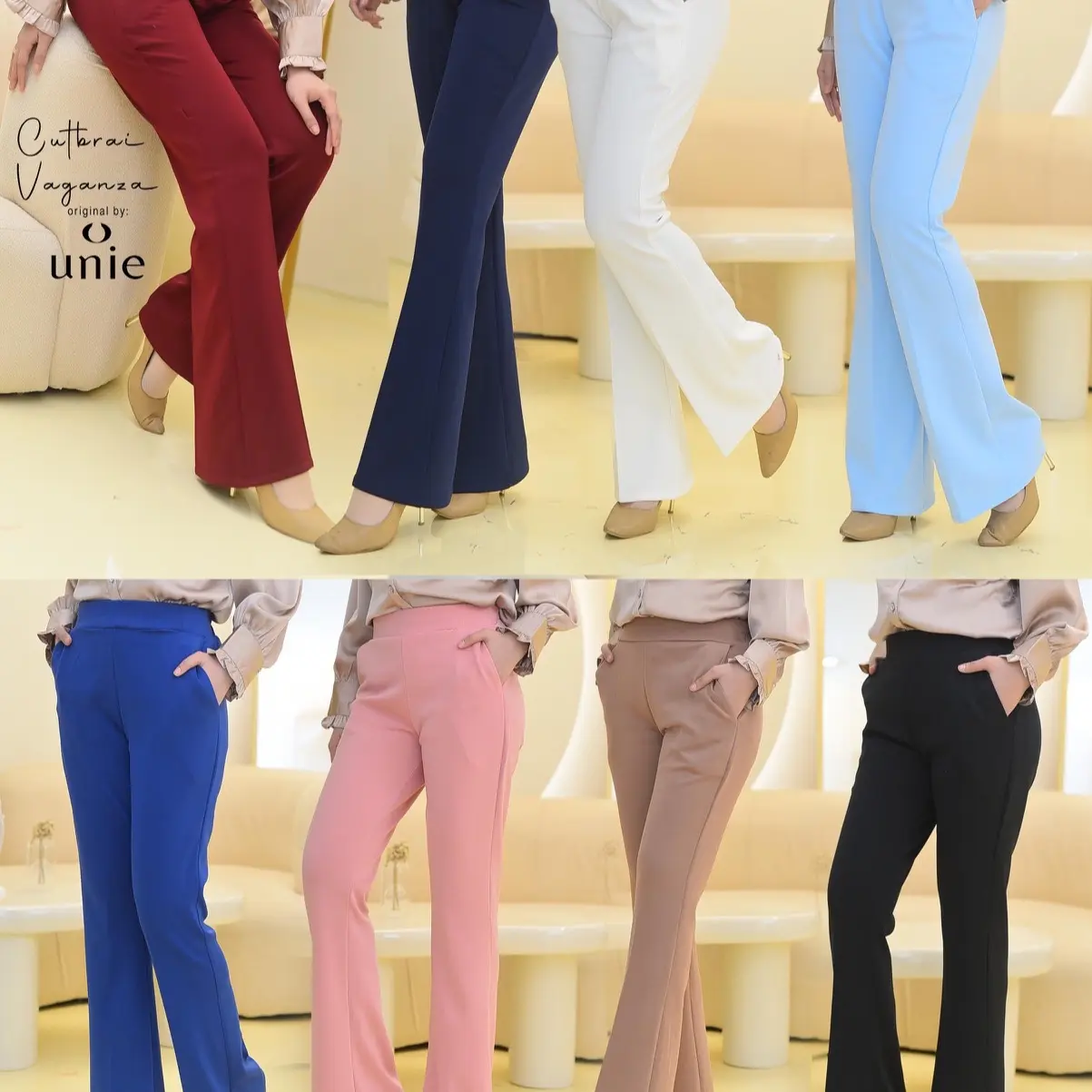 celana cutbray bahan vaganza, bahan street